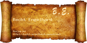 Becht Engelhard névjegykártya